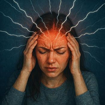 lady with a migraine